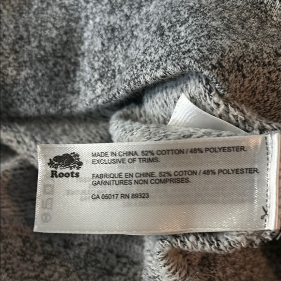 Roots Gray Pullover Hoodie with Logo - Picture 5 of 5